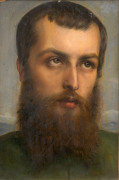 Louis JANMOT Lyon, 1814 - 1892 Autoportrait présumé de l'artiste Huile sur carton