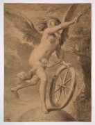 Gaetano GANDOLFI San Matteo della Decima, 1734 - Bologne, 1802 La Fortune Crayon noir et craie blanche