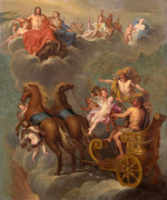 Noël COYPEL Paris, 1628 - 1707 L'Apothéose d'Hercule Huile sur toile