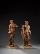 Attribué à François LUCAS Toulouse, 1736 - 1813 Amphitrite et Neptune Paire de terres cuites