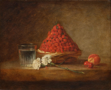 Jean-Siméon CHARDIN Paris, 1699-1779 Le panier de fraises des bois Huile sur toile