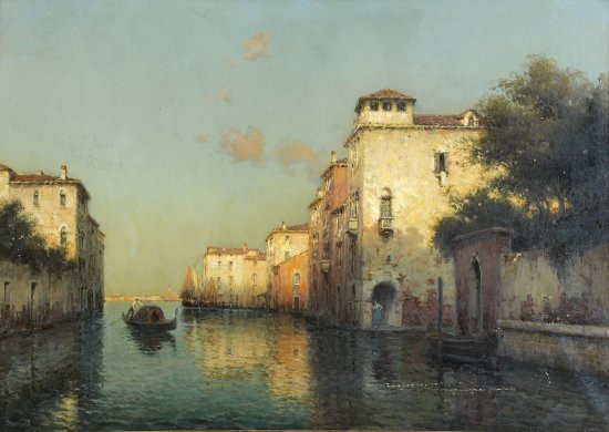 Georges-Noël Bouvard Paris, 1912 - 1972 Canal à Venise, vers 1945 Huile sur toile