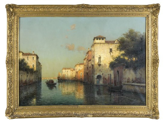 Georges-Noël Bouvard Paris, 1912 - 1972 Canal à Venise, vers 1945 Huile sur toile