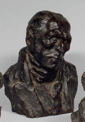 Honoré Daumier, d'après Marseille, 1808 - Valmondois, 1879 Buste-charge de Guizot Epreuve en bronze à patine brune