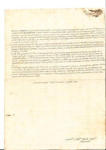 Francesco ZAMBECCARI 1752-1812 le premier aéronaute italien Lettre autographe signée " Francesco "