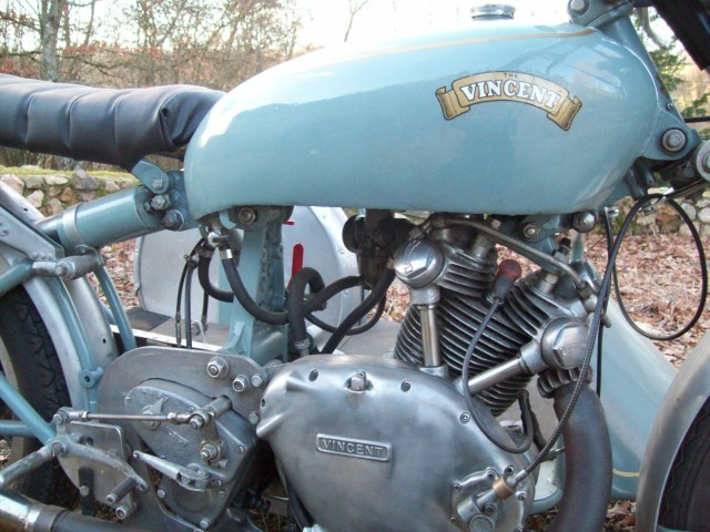 1948 VINCENT 500 GREY FLASH SIDE CAR SPECIAL JACK SURTEES