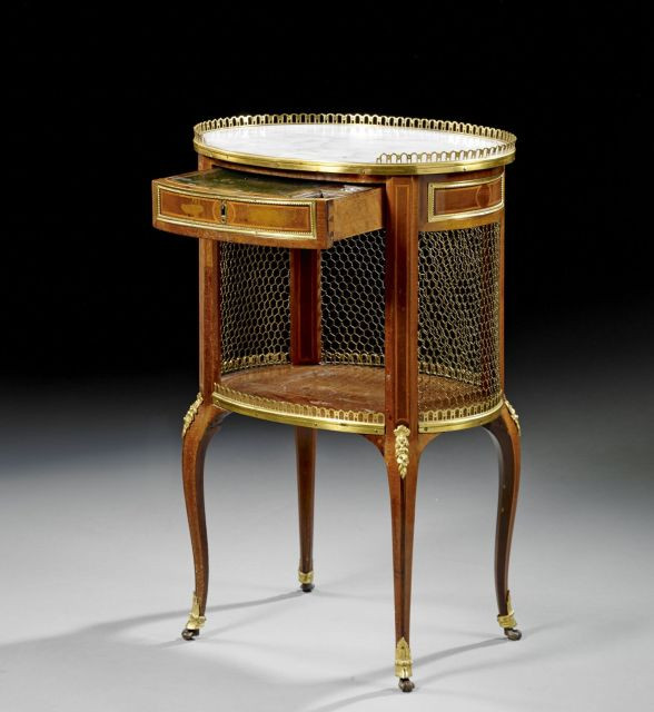 DEUX TABLES DE NUIT FORMANT PAIRE D'EPOQUE TRANSITION ESTAMPILLE DE ROGER VANDERCRUSE DIT LACROIX En placage de sycomore couleur tabac