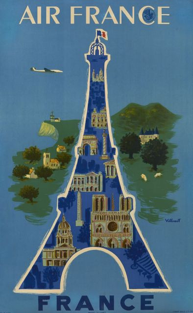 Bernard VILLEMOT (1911-1989) Air France - France