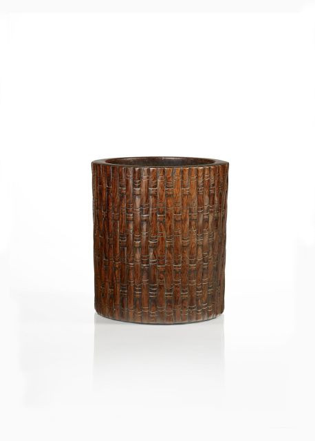 POT À PINCEAUX EN BOIS, CHINE, FIN DE LA DYNASTIE QING, XIXE-XXE SIÈCLE