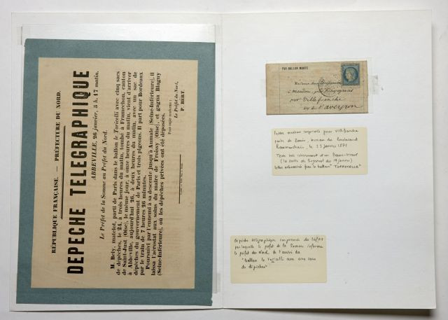 Ballons montés - Réunion de 65 lettres dont 11 Gazettes des Absents, destinées à des localités diverses du département de l'Aveyron....