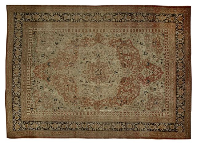 TAPIS TABRIZ JAFFER, PERSE, DEUXIEME MOITIE DU XIXEME SIECLE