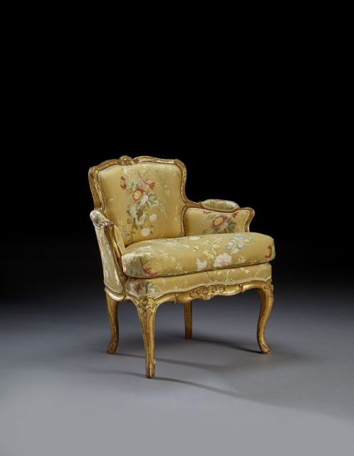 BERGÈRE D'ÉPOQUE LOUIS XV Estampille de Claude-Louis Burgat