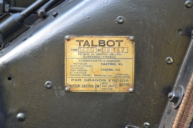 1935 Talbot T120 Baby Sport cabriolet Carte grise française de collectionChâssis n° 85147Moteur n° 65252- Dessin d'une grande pureté- R