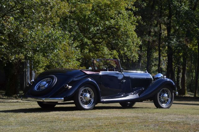 1935 Talbot T120 Baby Sport cabriolet Carte grise française de collectionChâssis n° 85147Moteur n° 65252- Dessin d'une grande pureté- R