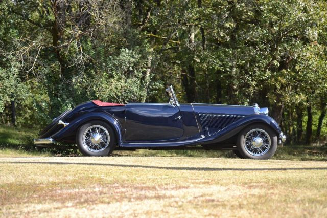 1935 Talbot T120 Baby Sport cabriolet Carte grise française de collectionChâssis n° 85147Moteur n° 65252- Dessin d'une grande pureté- R