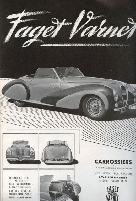 Delahaye 135 M cabriolet Faget-Varnet - 1948