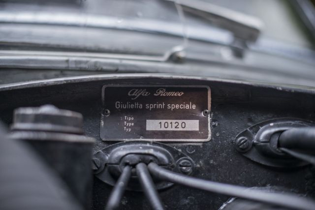 1961 Alfa Romeo Giulietta Sprint Speciale No reserve Attestation FFVE Certificat de dédouanement 846AChâssis n° AR 101.20.00605Moteur n