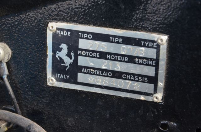 1966 Ferrari 275 GTB berlinetta Carte grise françaiseChâssis n° 8407Moteur n° 8407- Vendue neuve en France- Version "nez long" et "torq