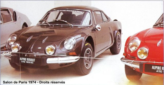 1975 Alpine Renault Berlinette 1600 SC Ex Salon de Paris 1974  No reserve