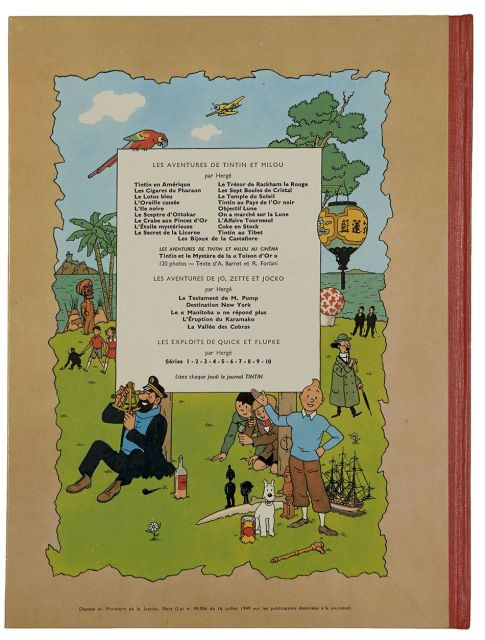 HERGÉTINTIN N°21LES BIJOUX DE LA CASTAFIORECasterman, 1963. 4ème plat B34. Tirage de tête signé et numéroté à 100 exemplaires. Album...