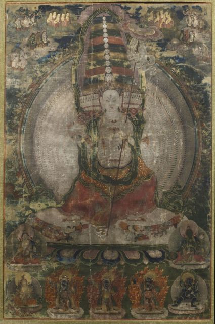 DEUX THANGKA À L'ENCRE ET COULEURS SUR TOILE, TIBET, XVIIIe SIÈCLE