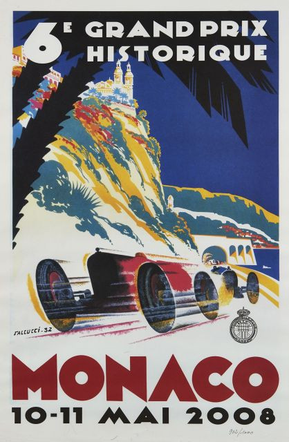 ¤ GRAND-PRIX HISTORIQUE DE MONACO  Quatre affiches des éditions 2002, 2004, 2006, 2008