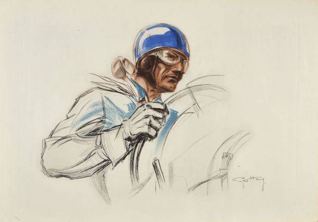 Géo HAM (Georges Hamel) (1900-1972)  Pilote au casque bleu