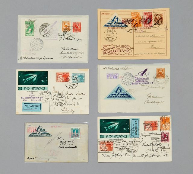 ¤ ° Les Fusées postales (Rockets), 1928-65 - Importante collection constituée d'enveloppes et de cartes postales expédiées, ou destiné.