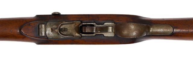 Fusil système Heurteloup, à percussion par en dessous et amorçage automatique, modifié chasse.