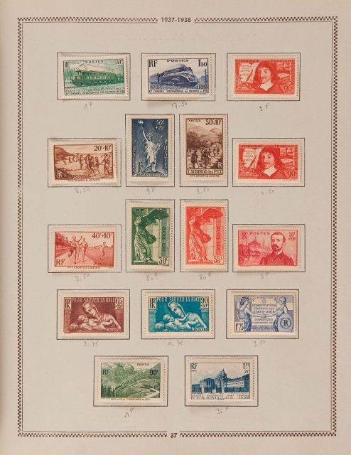 France - Collection de timbres-poste semi modernes et modernes  avec un lot d'enveloppes affranchies de timbres des anciennes Coloni...