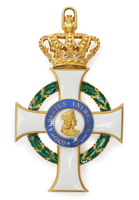 Allemagne Saxe Ordre d'Albert le Valeureux. Croix de Commandeur.