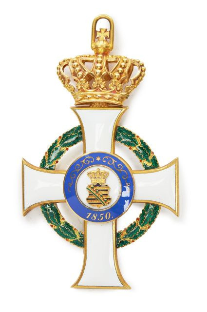 Allemagne Saxe Ordre d'Albert le Valeureux. Croix de Commandeur.