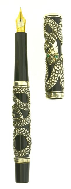 PARKER	Snake, stylo plume série limitée sortie en 1997 à 5000 exemplaires (n° 32). Réédition du modèle lancé par Parker en 1906. Les...