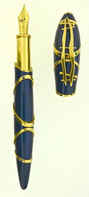 MONTBLANC Joan Miro, stylo plume série limitée sortie en 2007 à 76 exemplaires (n° 72), en hommage à l'artiste espagnol. En or 18 ca...