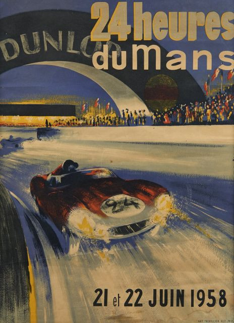 LES 24 HEURES DU MANS 1958  Michel BELIGOND (1927-1973)