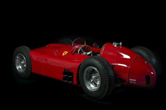 Michele CONTI 1931-1996 Exceptionnelle maquette de Ferrari D50 F1 -1956, à l'échelle 1/2, année 1990