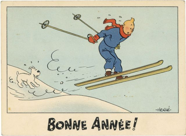 HERGÉ (Georges Remi dit) 1907-1983 Carte neige