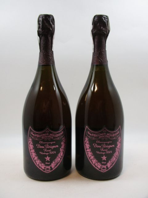 2 bouteilles CHAMPAGNE DOM PERIGNON 2004 Rosé