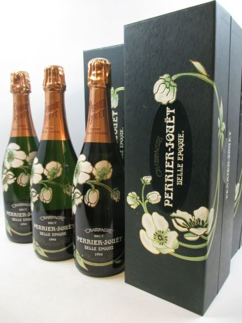 6 bouteilles CHAMPAGNE PERRIER JOUET 1994 Cuvée Belle Epoque Etuis d'origine (cave 16)