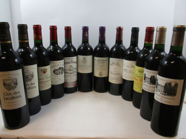 12 bouteilles 1 bt : CHÂTEAU CHERUBIN 2006 GC Saint Emilion
