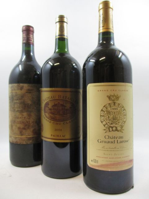 3 magnums 1 mag : CHÂTEAU GRUAUD LAROSE 1999 2è GC Saint Julien (étiquette tachée)
