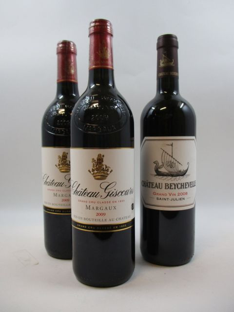3 bouteilles 2 bts : CHÂTEAU GISCOURS 2009 3è GC Margaux