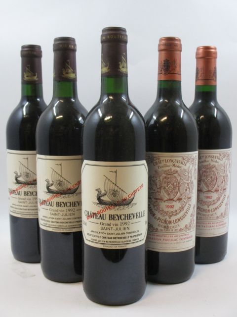 5 bouteilles 3 bts: CHÂTEAU BEYCHEVELLE 1992 4è GC Saint Julien