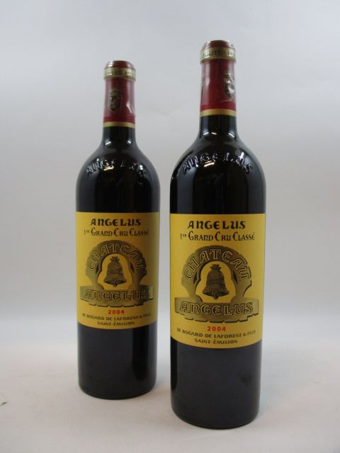 2 bouteilles CHÂTEAU ANGELUS 2004 1er GCC (B) Saint Emilion  (Cave 20)