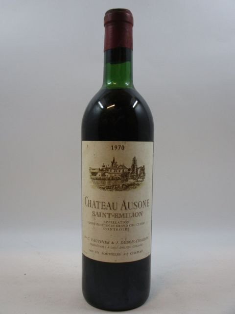 1 bouteille CHÂTEAU AUSONE 1970 1er GCC (A) Saint Emilion (légèrement bas