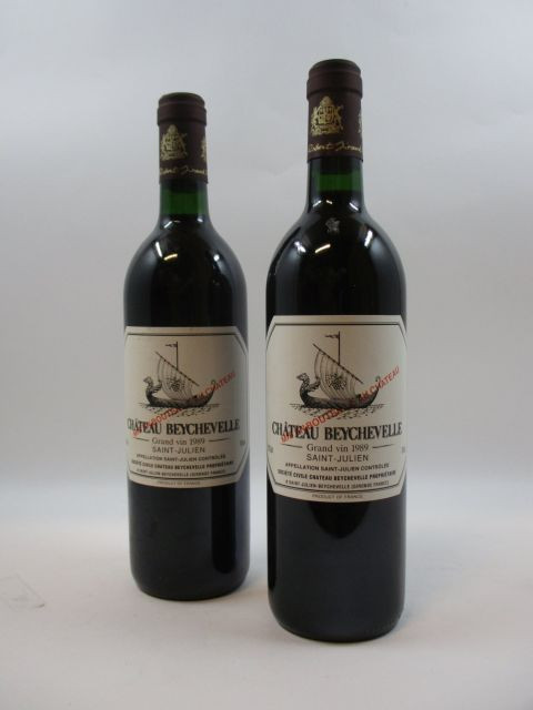 2 bouteilles CHÂTEAU BEYCHEVELLE 1989 4e GC Saint Julien  (Cave 10)