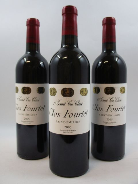 6 bouteilles CHÂTEAU CLOS FOURTET 2005 1er GCC (B) Saint Emilion  (Cave 12)