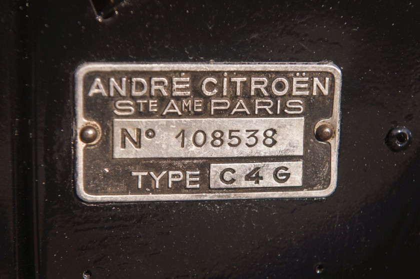 1932 Citroën C4 G torpédo  No reserve