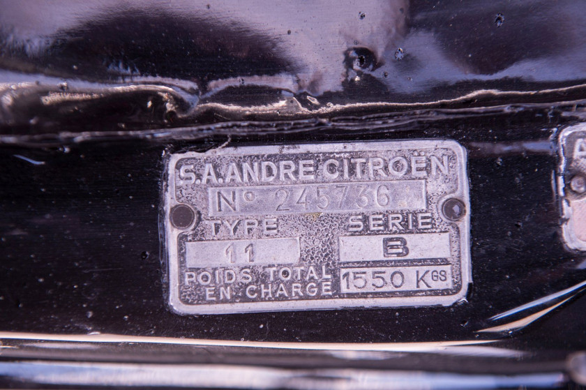 1953 Citroën Traction 11 B berline  No reserve