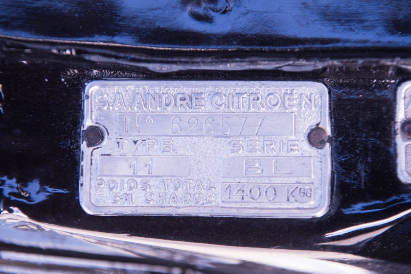 1953 Citroën Traction 11 BL berline  No reserve